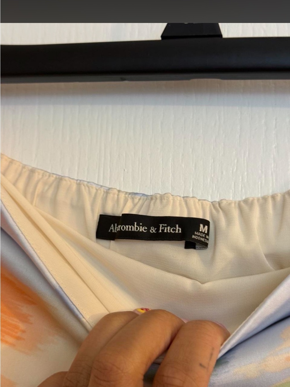 Abercrombie & Fitch Strapless Floral Slip Dress in Peach, Orange and Light Blue - Picture 4 of 4